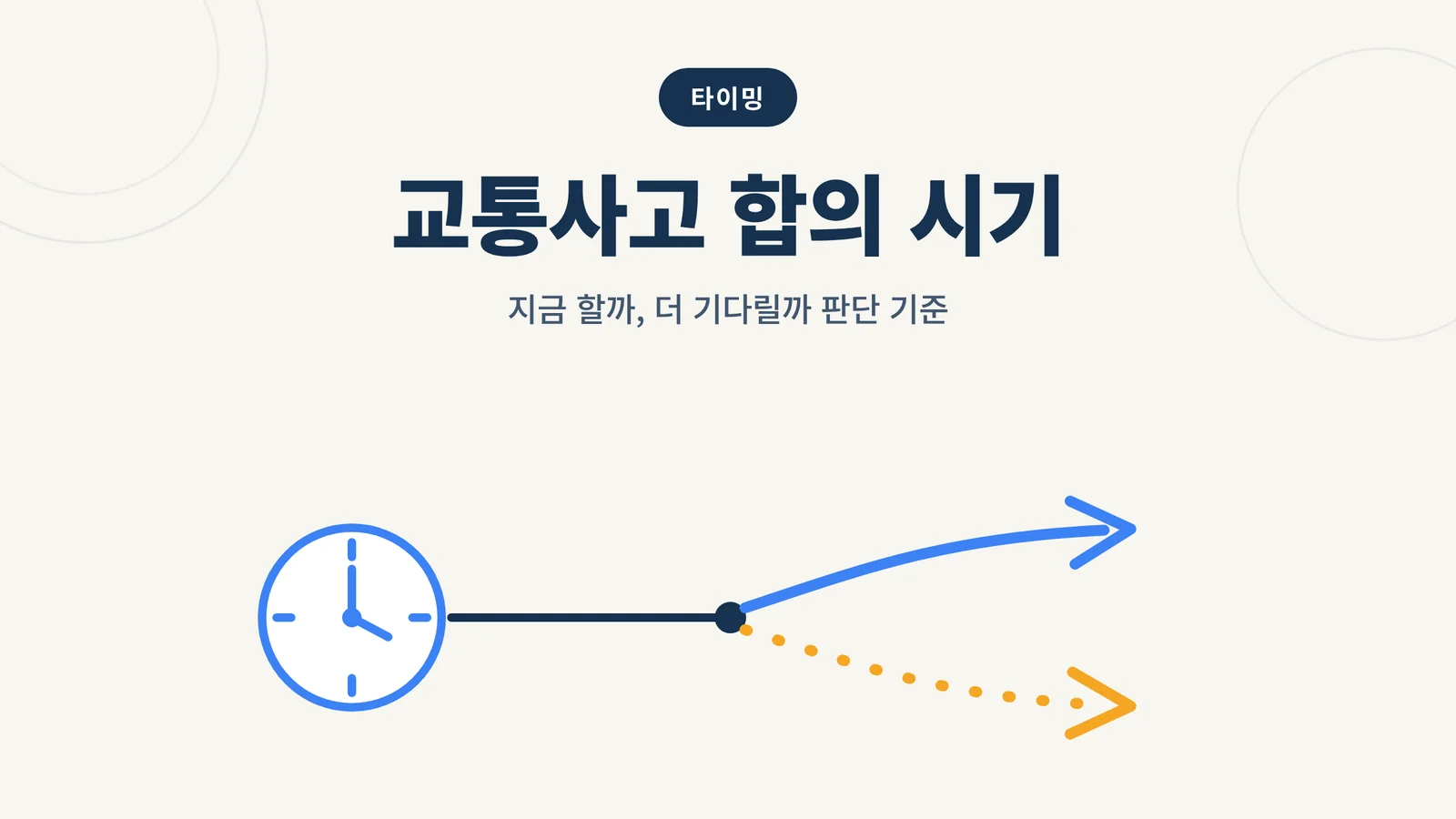 교통사고 합의 시기, 언제 ...